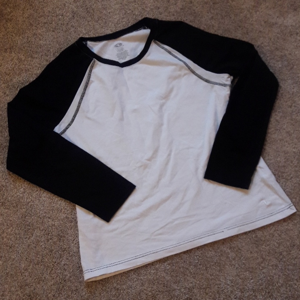 Athletic Works Top, XL, Black and White